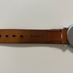 ekiwatch エキウォッチ Takenobu Igarashi 五十嵐 威暢 腕時計 somesソメスサドル レザーベルト グレー×ブラウン 灰色×茶色 37mm　SPQRスポールの画像