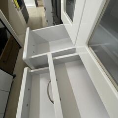 【ジャングルジャングル滋賀草津店】ジモティ来店特価‼ 食器棚 ホワイト J-251222の画像