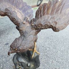 鷲 鷹 置物 骨董品 鉄製 レトロ 鋳物 オブジェの画像