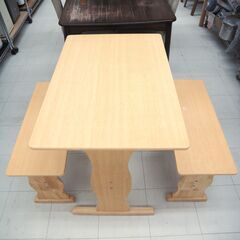 ダイニング3点セット　リユース品　価格　7,700円の画像