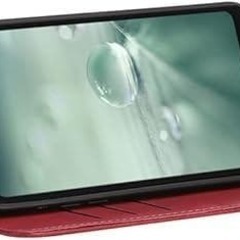 AQUOS wish ケース スマホケース 手帳型 PUレザー 財布型 レッドの画像