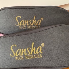 訳あり★Sansha ウォームアップシューズ サイズ5 ピンク/黒 バレエ　ダンス ピラティス ヨガ スポーツ 部屋履きの画像