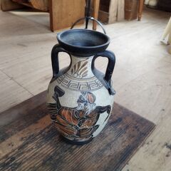 置物 オブジェ 花瓶  壺 古代ギリシャ神話風　/UJー1391 2Fの画像
