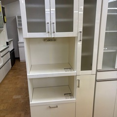 【ジャングル深井店】★3枚扉 食器棚 ホワイト 収納家具 家具 ...