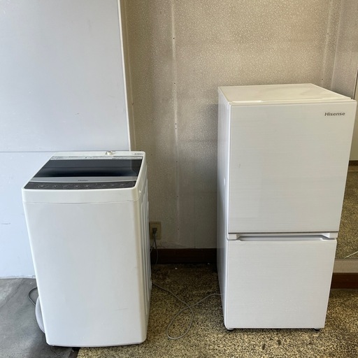 ハイセンス　2ドア冷凍冷蔵庫　HR-G13-W ハイアール　洗濯機　5.5kg　JW-C55A