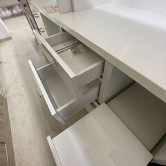 【ジャングルジャングル滋賀草津店】ジモティ来店特価‼ 食器棚 ニトリ ホワイト J-251223の画像