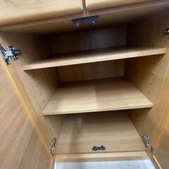 【ジャングルジャングル滋賀草津店】ジモティ来店特価‼ 食器棚 ナチュラル J-251224の画像