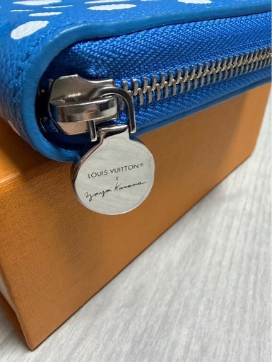 ★ LOUIS VUITTON草間彌生 モノグラム アンプラントジッピーウォレット ルイヴィトン ブルー 長財布