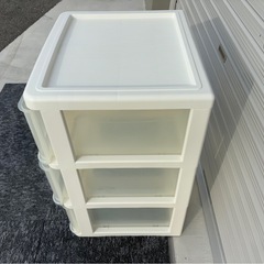 衣装収納チェストホワイト3段 幅50cm mw0867の画像