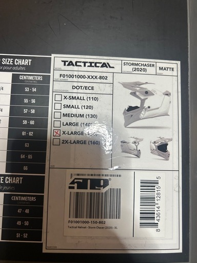 509 Tactical Storm Chaser スノーモビル用ヘルメット（ホワイト／XL）中古 15,000円