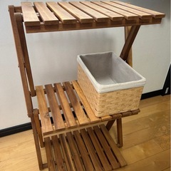 ニトリ　折りたたみ3段ラックの画像