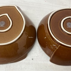 【中古品】JENGGALA ジェンガラ 葉型 陶器 皿 バリ島 2枚セット 食器の画像