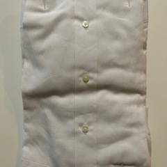 TRUSSARDI トラサルディ長袖ワイシャツ 長袖メンズシャツ 長袖シャツ ドレスシャツ ビジネスシャツ トップス 紳士服 レギュラーカラー ホワイト白色  無地　ロゴ 綿　80％ 麻　20％ 襟回り42-ゆき78 メンズ（men’s）男性用、紳士の画像