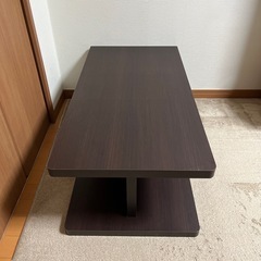 長方形ローテーブル　ダークブラウンの画像
