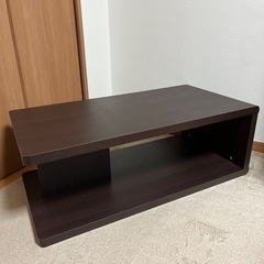 長方形ローテーブル　ダークブラウンの画像