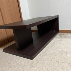 長方形ローテーブル　ダークブラウンの画像