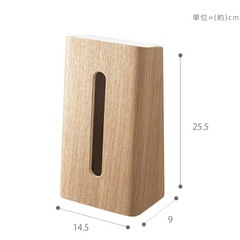 【新品】山崎実業 ティッシュケース リン RIN ナチュラルの画像