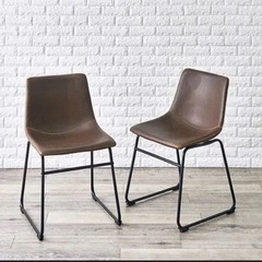 【2脚セット】ダイニングチェア ダークブラウン 腰掛け 椅子の画像