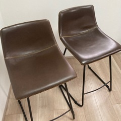 【2脚セット】ダイニングチェア ダークブラウン 腰掛け 椅子の画像