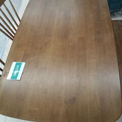 リユースのサカイ栃木店★ジモティ割あり★ NITORI ダイニングセット ブラウン W130×D75×H70 クリーニング済み TC11800の画像