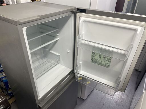 冷蔵庫 126L 2019年製 アクア AQR-13H AQUA シルバー 2ドア コンパクト 100Lクラス 百Lクラス 札幌市手稲