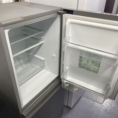 冷蔵庫 126L 2019年製 アクア AQR-13H AQUA シルバー 2ドア コンパクト 100Lクラス 百Lクラス 札幌市手稲区の画像