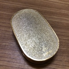 ホテルポールスター札幌 朱肉入れ 開館記念品 24KGP　メッキ 木箱付き アンティーク 小判 型 の画像