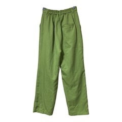 【新品】w closet スラックス ワイドパンツ 裏地付き ライムグリーン 緑 Ｓの画像