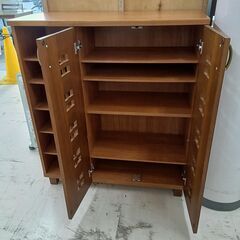 リユースのサカイ栃木店★ジモティ割あり★  シューズボックス ブラウン W87.8×D37×H100 クリーニング済み TC11803の画像