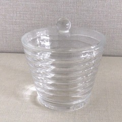 美品 IKEA 透明キャニスター 小物入れ コットンケース の画像