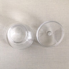 美品 IKEA 透明キャニスター 小物入れ コットンケース の画像