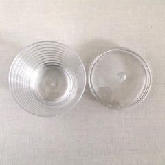 美品 IKEA 透明キャニスター 小物入れ コットンケース の画像