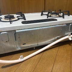 リンナイ製水無しグリル付き2つ口ガスコンロの画像