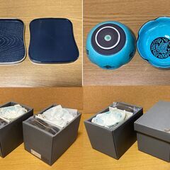 【未使用/長期保管品】■ペルシャン■デザートセット■5客揃×2箱（10客）■ターコイズブルー■箱入り■の画像