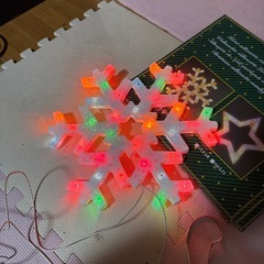 クリスマス 雪の結晶 ライト デコレーションの画像