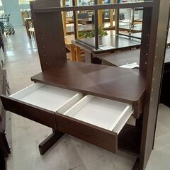 リユースのサカイ栃木店★ジモティ割あり★  デスク ダークブラウン W85×D51×H120 クリーニング済み TC11806の画像