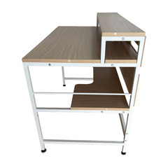 パソコンデスク 【100cm幅】 PCデスク オフィスデスク 省スペース 収納棚付 モニター台付き OAデスク 事務机 在宅ワーク テレワーク 学習机 学習デスク つくえ 勉強机 学習塾 ゲーミングデスク ナチュラル)の画像