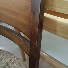 リユースのサカイ栃木店★ジモティ割あり★  ダイニングセット ブラウン×ベージュ W150×D85×H72 クリーニング済み TC11807の画像