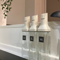 オシャレなガラスオイルボトル3本セット 調味料入れの画像