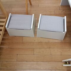 ★リユースのサカイつくば店★TK7523  キッズ用デスクセット ホワイト H55×D40×W91 クリーニング済みの画像