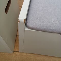 ★リユースのサカイつくば店★TK7523  キッズ用デスクセット ホワイト H55×D40×W91 クリーニング済みの画像