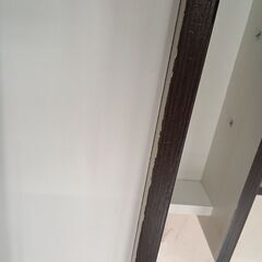 リユースのサカイ栃木店★ジモティ割あり★  レンジ台 ブラウン W80×D42×H112 クリーニング済み TC11808の画像