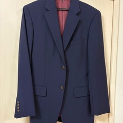 中古 美品 オーダーメイド サマースーツ 無地 ダーク ネイビーの画像