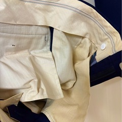 中古 美品 オーダーメイド サマースーツ 無地 ダーク ネイビーの画像