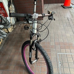 ★稀少品★26インチ　BMW　軽量アルミフレーム　3×9speed　サスペンション付き　シルバーの画像