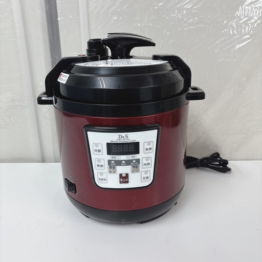 アウトレット I673 Du0026S 電気圧力鍋 2.5L レッド 動作確認済