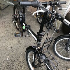 【リサイクルショップどりーむ荒田店】No.592　自転車　ハマー　黒　20インチ　折りたたみ　ギア×の画像