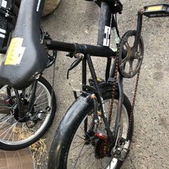 【リサイクルショップどりーむ荒田店】No.592　自転車　ハマー　黒　20インチ　折りたたみ　ギア×の画像