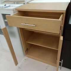 リユースのサカイ栃木店★ジモティ割あり★  レンジ台 ライトブラウン W60×D44×H91.5 クリーニング済み TC11809の画像