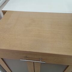 リユースのサカイ栃木店★ジモティ割あり★  レンジ台 ライトブラウン W60×D44×H91.5 クリーニング済み TC11809の画像